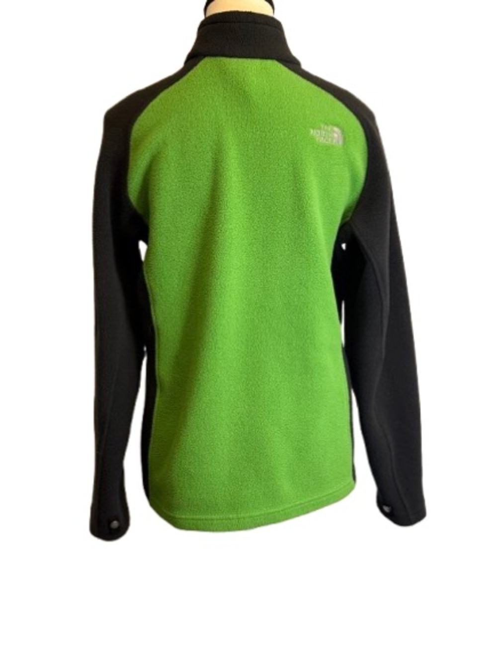Boys The North Face Green Black Fleece Jacket Full Zip Youth LG 14/16 Outdoor - Picture 6 of 6